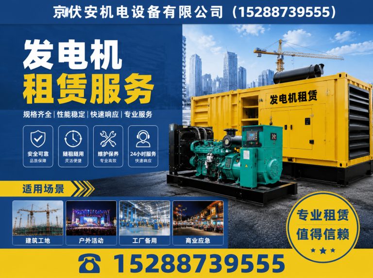 湖州应急发电机出租展示图